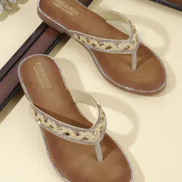 madam glorious Women Embellished Party T-Strap Flats-picture-20