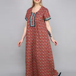 evolove Floral Printed Maxi Nightdress-picture-37