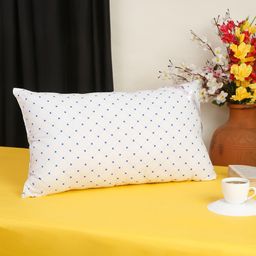 Hosta Homes Ultra Soft Printed Cotton Fabric Filled Pillow- White-image-82