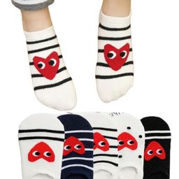 MOMISY 5 Pairs Baby Kids Girl Boys Tube Socks Toddlers Comfortable Ankle Length gifts (StripedHeart, 3 to 5 year)-image-51