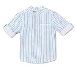 Milou Cotton Full Sleeves Striped Shirt - Blue & White-image-24