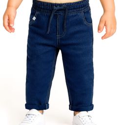 Babyoye Cotton Woven Full Length Solid Coloured Jeans - Navy Blue-picture-14