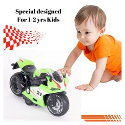 Uniquebuyin 1:14 Scale Die-Cast R1 Sports Bike with Moving Handle & Pull Back Action - Assorted Color-19