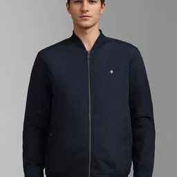 Louis Philippe Men Reversible Open Front Jacket with Patchwork-9