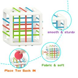 BItFeex Sensory Toys Shape Sorter Baby Blocks Colorful Textured Balls Sorting Games Montessori - Multicolour image 2