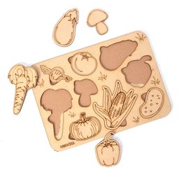 Omocha Peg and Paints Vegetable Board Puzzle - 9 Pieces image 2