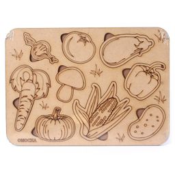 Omocha Peg and Paints Vegetable Board Puzzle - 9 Pieces image 3