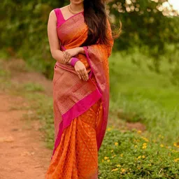 KALINI Woven Design Zari Pure Silk Kanjeevaram Saree-image-21