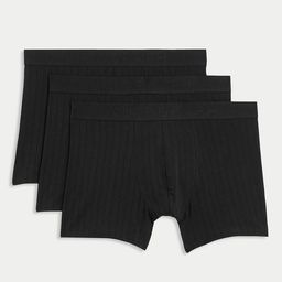 Marks & Spencer Pack Of 3Breathability Trunks T145318ABLACK-picture-26