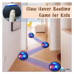 FunBlast 2 in 1 Hover Soccer and Bowling Set Glow Hover Bowling Game - Multicolor image 4