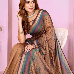 MORDEN MUSE Printed Celebrity Inspired Banarasi Silk Saree-picture-22