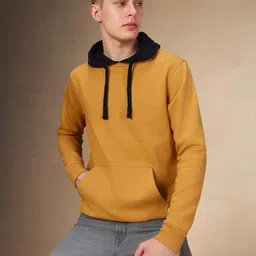 Dennis Lingo Men Colourblocked Hooded Sweatshirt-image-34