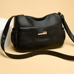 DressBerry Textured PU Oversized Swagger Shoulder Bag with Tasselled-18