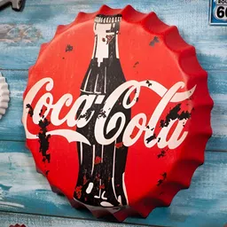 eazy wagon Red & White Printed Metal Bottle Caps Wall Hangings-image-44