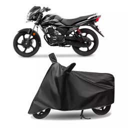 Auto Pearl Polyester Two Wheeler Cover for TVS Victor New (Grey)-image-47