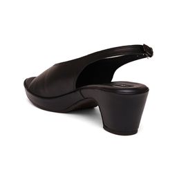 Sherrif Shoes Peep Toe Backstrap Block Heels image 3