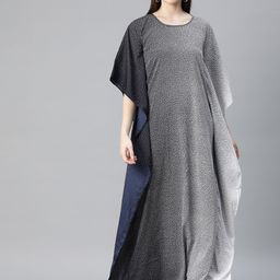 Cottinfab Printed Kimono Sleeve Crepe Kaftan Maxi Dress-image-83