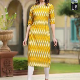Moda Rapido Women Ethnic Motifs Printed Crepe Kurta-image-92