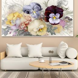 DEKORSTATION Multicoloured 1 Piece Canvas Floral Wall Art-image-81