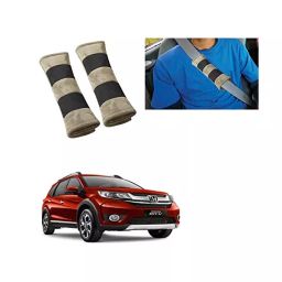 Auto Pearl Seat Belt Cushion (Pack of 2, Beige and Black) Compatible for Honda BRV-image-107