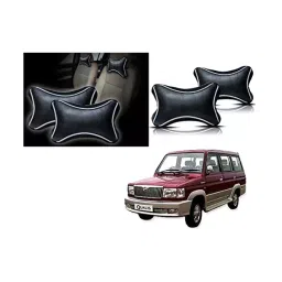 Auto Pearl Black Dots CV Car Neck Rest Pillow Compatible for Toyota Qualis-image-63