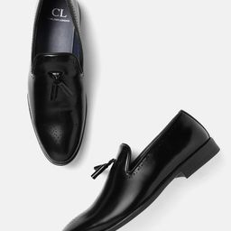 Carlton London Men Black Perforated Tassel Loafers-image-35