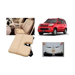 Auto Pearl Car Seat Rest Cushion Compatible for Mahindra TUV 300 (Beige)-36