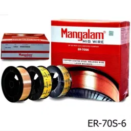 Mangalam Dia 0.8 mm ER70S-6 Copper Coated Steel Welding Mig Wire 15kg x 1 Spool-42