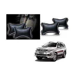 Auto Pearl Black Dots CV Car Neck Rest Pillow Compatible for Toyota Fortuner-image-49