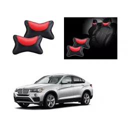 Auto Pearl Black and Red Designer Car Neck Rest Pillow Compatible for BMW X4-image-72