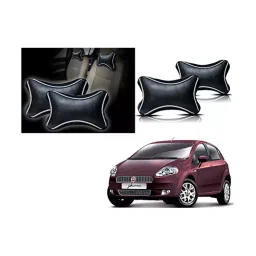 Auto Pearl Black Dots CV Car Neck Rest Pillow Compatible for Fiat Punto-image-28