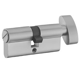 GEZE Euro Profile Cylinder Bathroom Knob/Coin Type, Size 80 mm, Brass Body and AB, SS Finish, 8115309-image-60