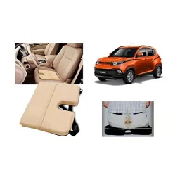 Auto Pearl Car Seat Rest Cushion Compatible for Mahindra KUV 100 (Beige)-32