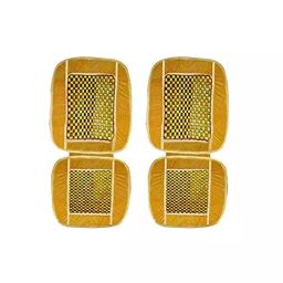 Auto Pearl Car Wooden Bead Seat Cushion with Velvet Border Compatible for Innova 2012-2013 2 Pcs-image-99