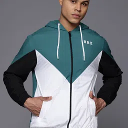 HRX by Hrithik Roshan Colourblocked Hooded Tailored Jacket-image-23