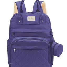 House of Quirk Diaper Bag Maternity Backpack Baby Girl Boy Diaper Bag for Dad Mom with Pacifier Case Unisex Large Diaper Bag for Travel-Duhoi Navy-image-5