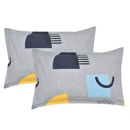 RRC Super Soft Brushed Microfiber Cotton Standard Size Pillow Cover - Grey-picture-2