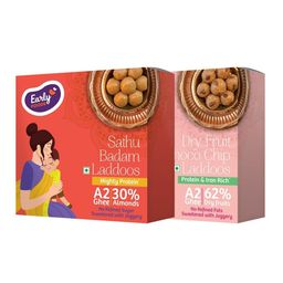 Early Foods Sathu Badam & Dry Fruit Choco Chip Laddoos Pack of 2, 250g Each-image-64