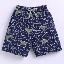 Kidcity Soft Cotton Sinker Alphabets Printed Shorts - Navy Blue-picture-26