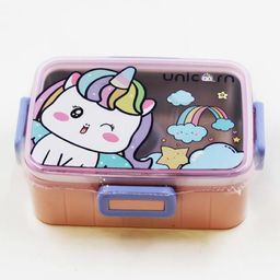 Rushabh Novelty Stainless Steel,Easy access compartments, leak proof, use for office, school and travelling Lunch Box 2576-Unicorn-13