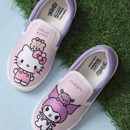 Kidsville Hello Kitty Featuring Character Designed Slip On Shoes - Purple-picture-2