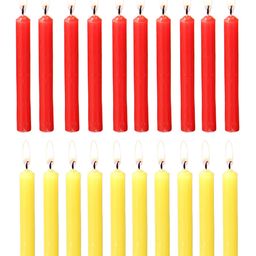 Parkash Candles Set of 20 Multicolour Chime Candles - Red and Yellow image 3