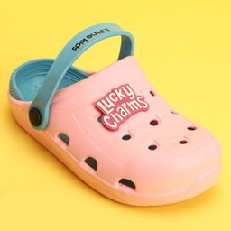 Pine Kids Clogs Text Patch - Peach & Sky Blue image 3