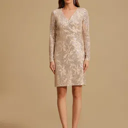 Kazo Women Sequin Embellished Bodycon Mini Dress-picture-11