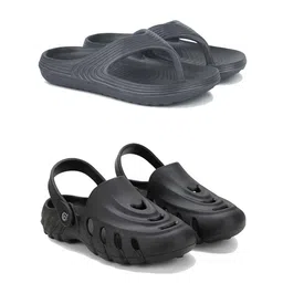 PENNEN Men Set Of 2 Self Design Flip Flops-picture-30