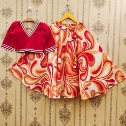 DHRUV CREATION Girls Ready to Wear Lehenga &-image-68