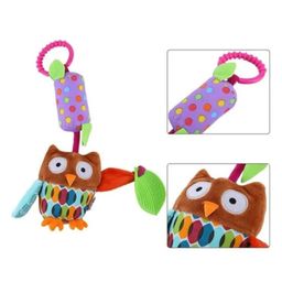 BitFeex Owl Hanging Toy with Teether Soft Plush Rattle Toy with Hook and Silicone Teether for Sensory Learning Perfect Gift for Newborns and Toddlers 012 Months image 5