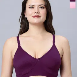 Eden Women Pack of 2 Full Coverage Non-Wired and Non Padded Bra-picture-51
