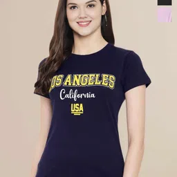 Metronaut Women Typography Set of 3 Cotton T-shirt-image-55