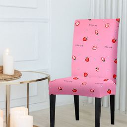 Cortina Pink & Red Printed Chair Cover-image-92